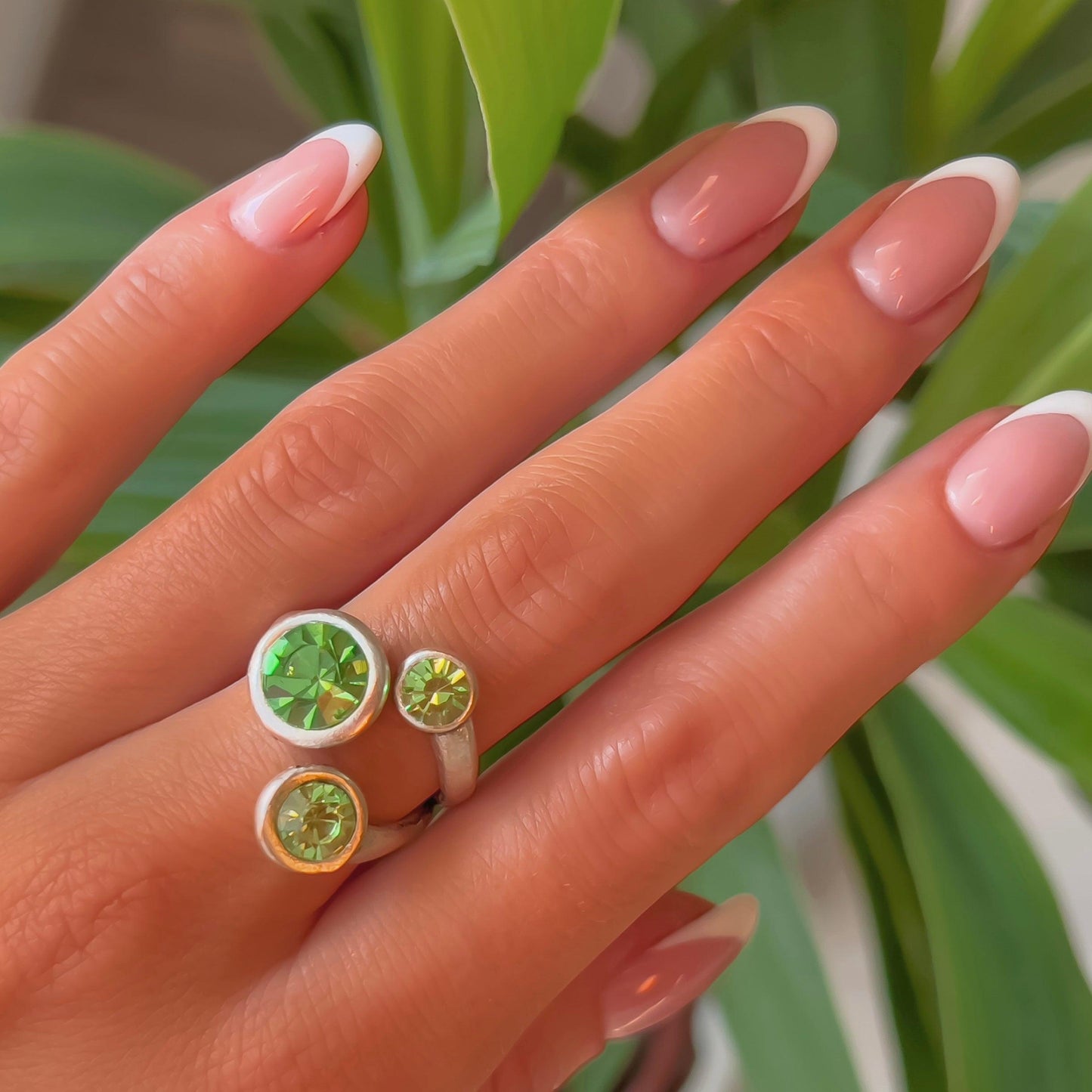 Fiji ring (light green) ZAMAC jewelry - Handmade jewelry for lovers of natural, clean shapes..