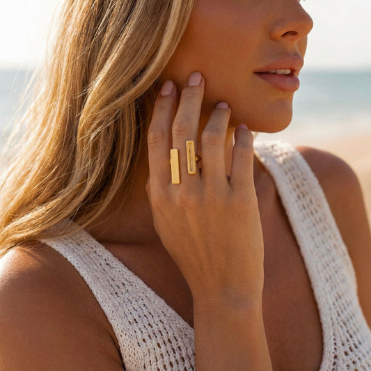 Padova gold ring ZAMAC jewelry - Handmade jewelry for lovers of natural, clean shapes..