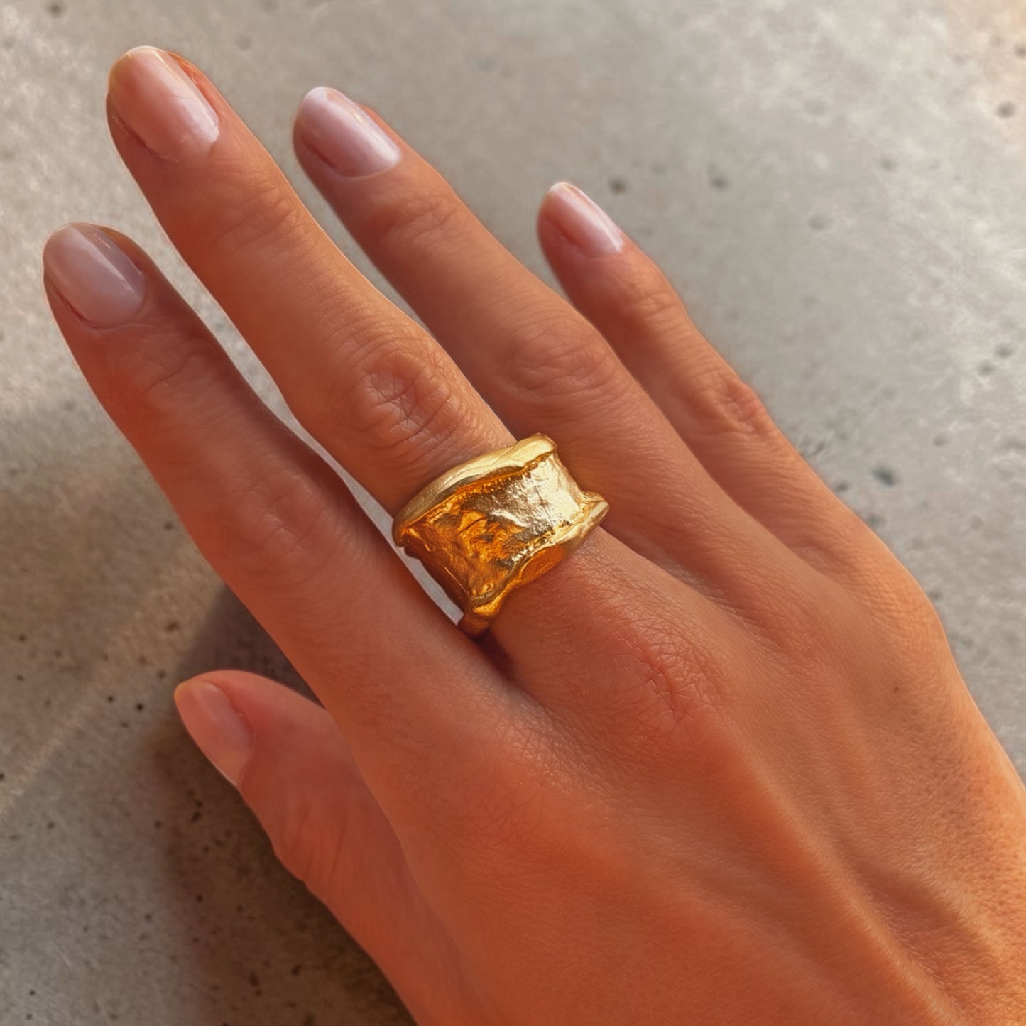 Aspen-gold gyűrű - aranyozott, állítható