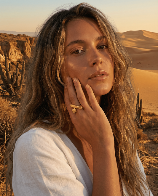 Capri-gold ring ZAMAC jewelry - Handmade jewelry for lovers of natural, clean shapes..