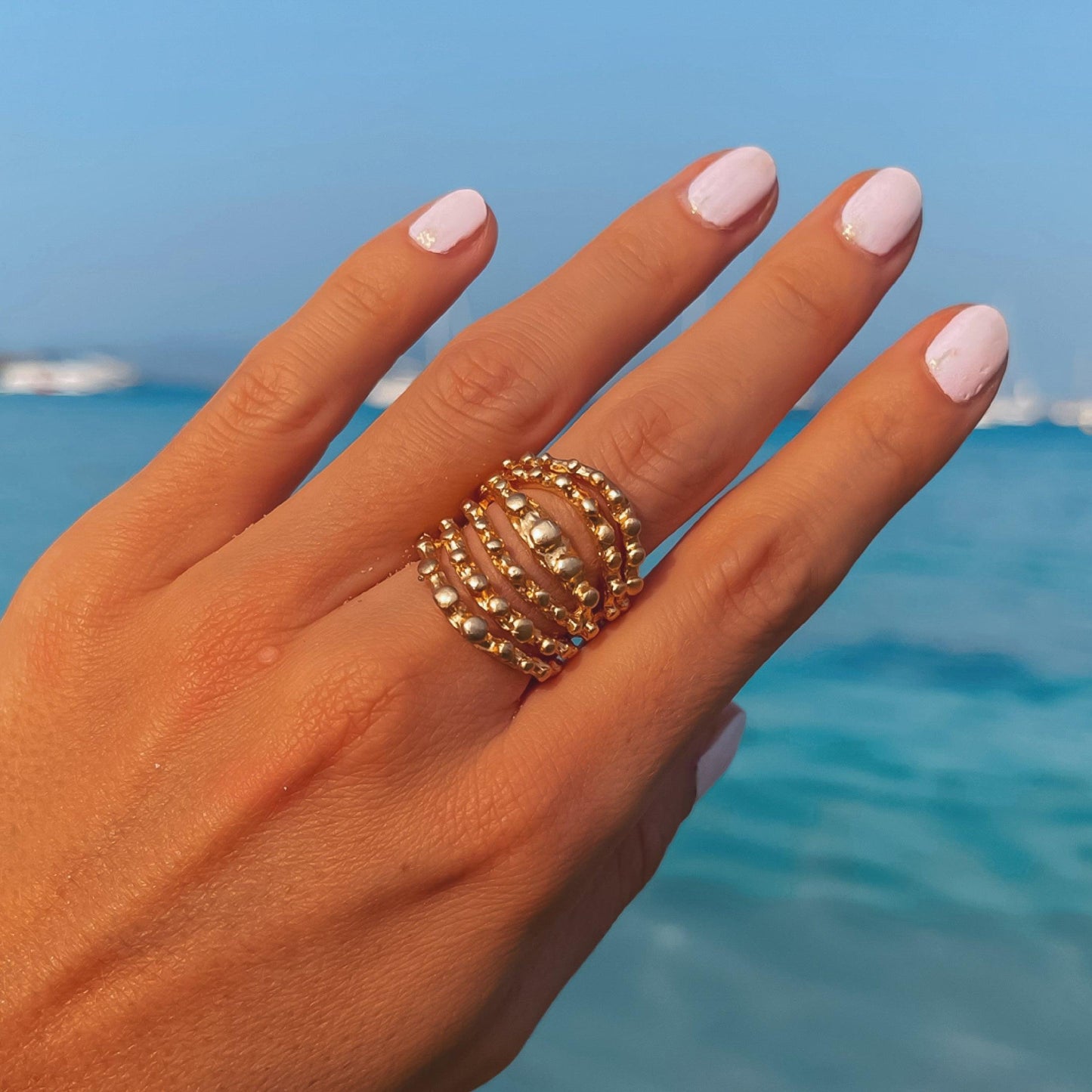 Bastia-gold ring ZAMAC jewelry - Handmade jewelry for lovers of natural, clean shapes..