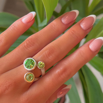 Fiji ring (light green) ZAMAC jewelry - Handmade jewelry for lovers of natural, clean shapes..