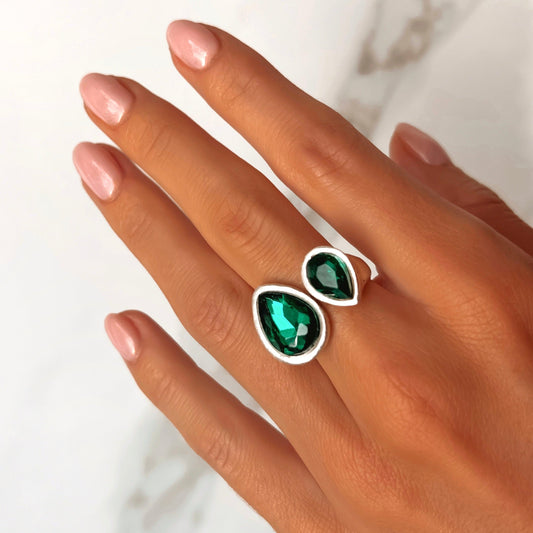 Burano ring (green) ZAMAC jewelry - Handmade jewelry for lovers of natural, clean shapes..