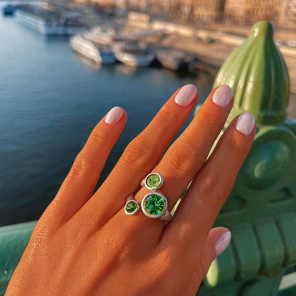 Fiji ring (light green) ZAMAC jewelry - Handmade jewelry for lovers of natural, clean shapes..