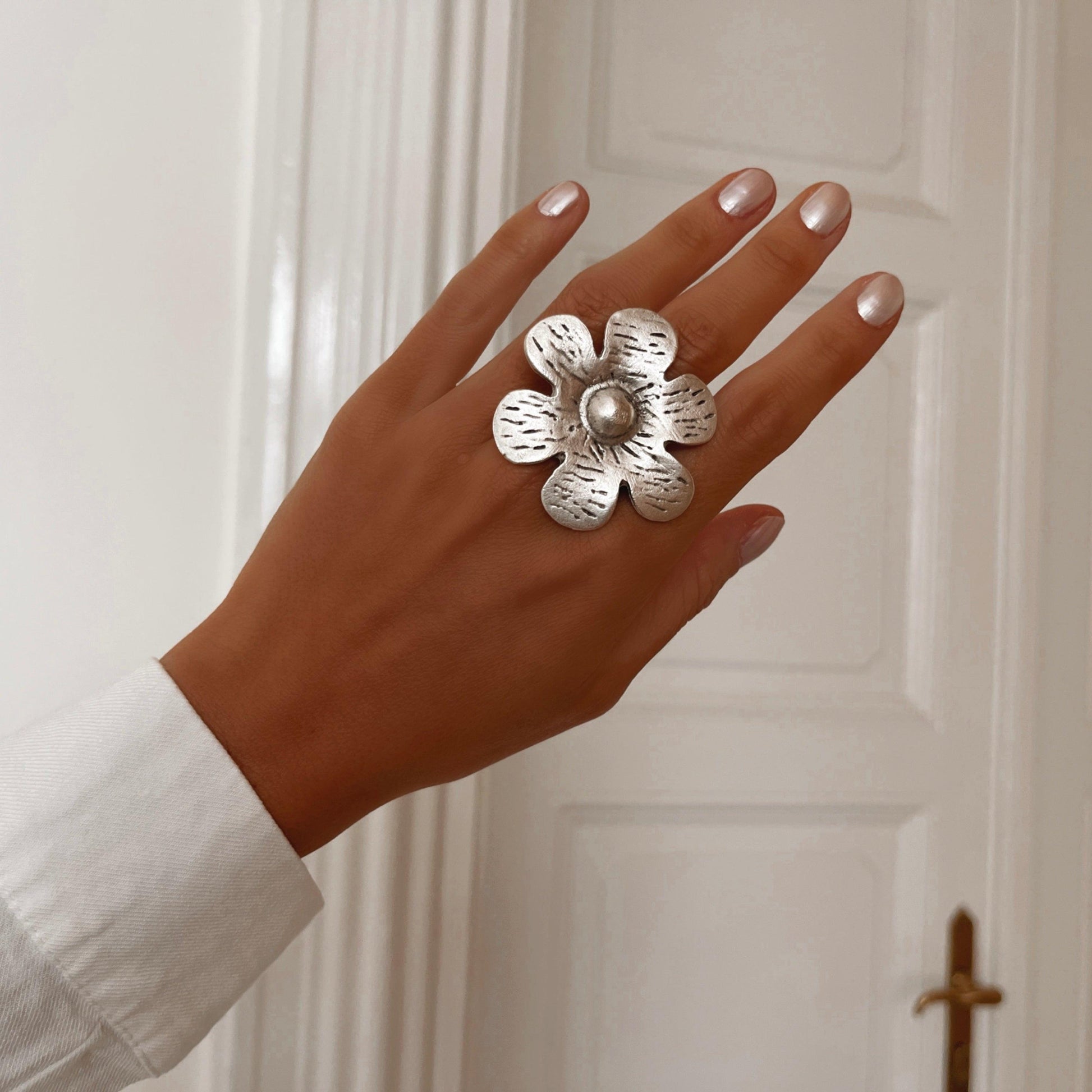 Bordeaux ring ZAMAC jewelry - Handmade jewelry for lovers of natural, clean shapes..