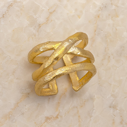 Alassio-gold gyűrű - aranyozott, állítható